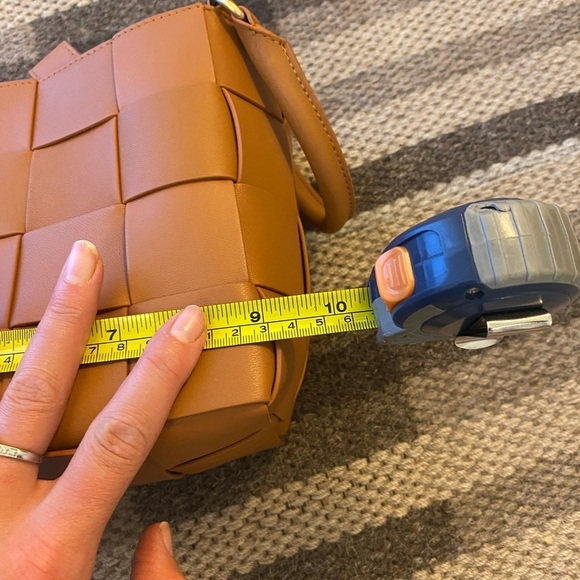 J.Mclaughlin Women’s Garance Woven Leather Handbag Crossbody Bag Tan Resortwear - Picture 11 of 14